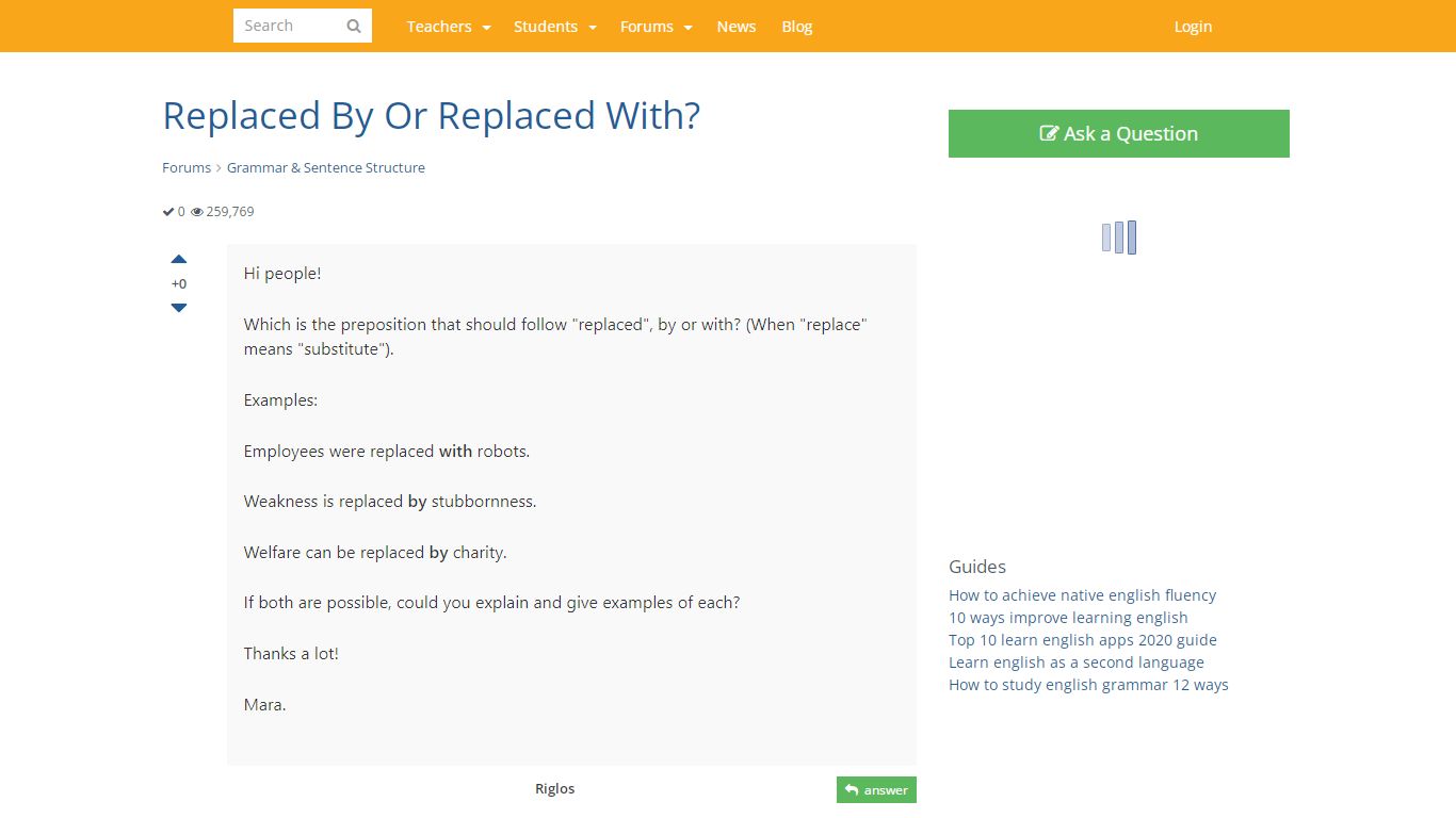 Replaced By Or Replaced With? - englishforums.com